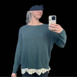 URBAN lace trim sweater